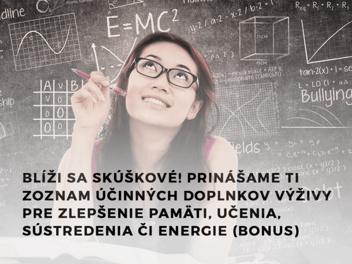 Blíži sa skúškové! Prinášame ti zoznam účinných doplnkov výživy pre zlepšenie pamäti, učenia, sústredenia či energie (Bonus)