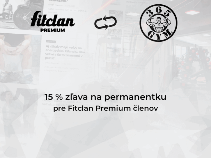 Ďalšie Premium výhody prichádzajú. Trénuj v 365 Gym s 15 % zľavou na permanentky!