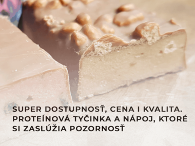 Super dostupnosť, cena i kvalita. Proteínová tyčinka a nápoj, ktoré si zaslúžia pozornosť