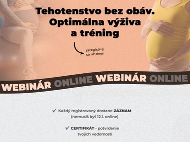 Tehotenstvo bez obáv. Optimálna výživa a tréning (Fitclan webinár)